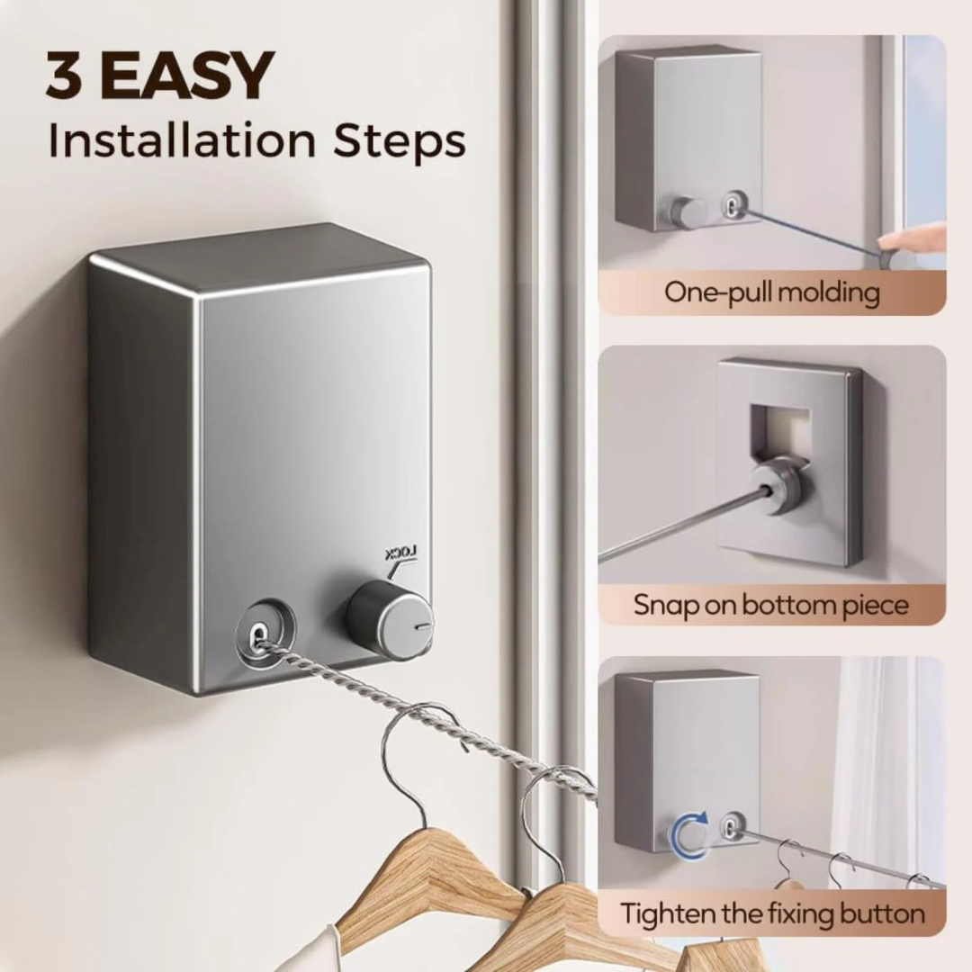 Telescopic Clothesline Retractable Drying Rope