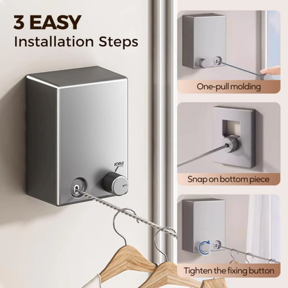 Telescopic Clothesline Retractable Drying Rope